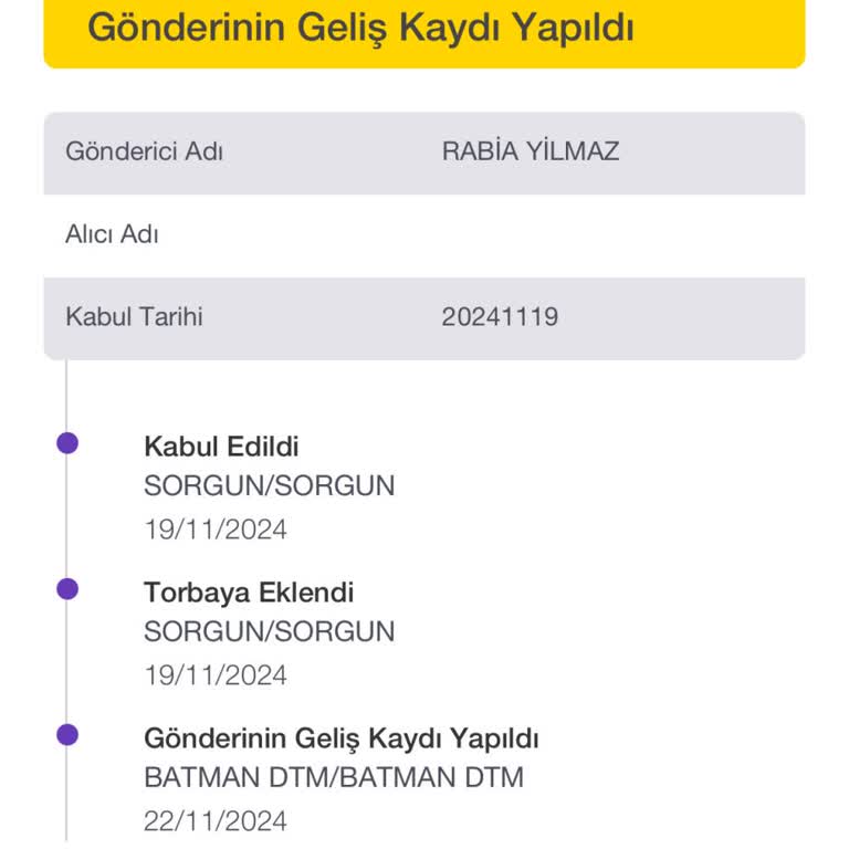 PTT Kargo Teslimatında Gecikme Ve İletişim Sorunu