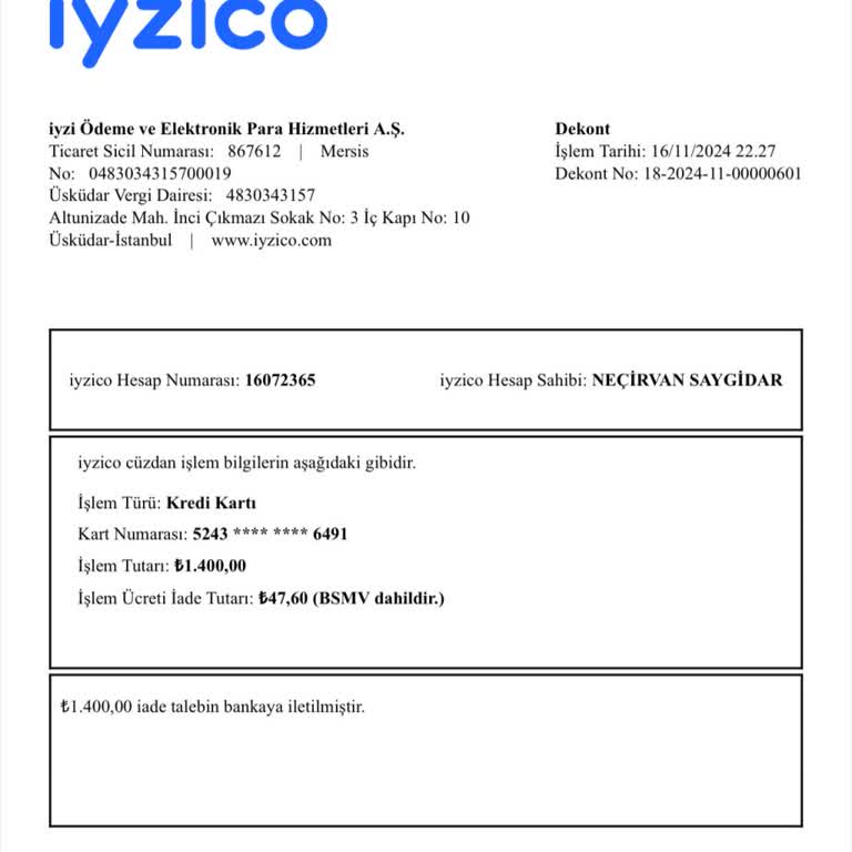 İade Sürecinde Akbank Ve Iyzico Arasında Sıkıştım