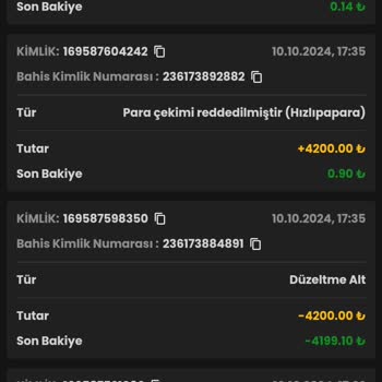 Yanlış Hesap Tespitiyle İptal Edilen Bonus