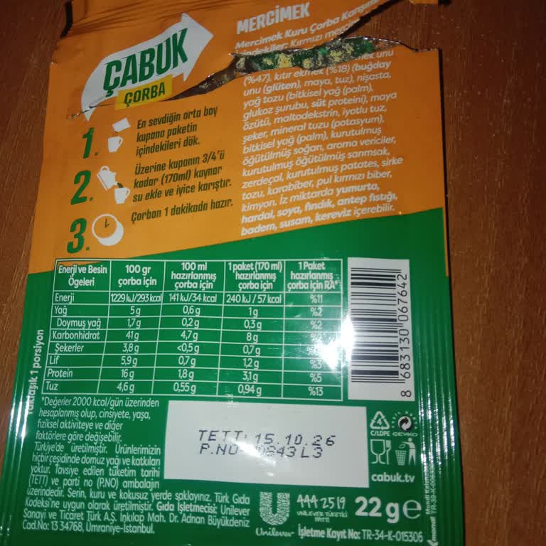 Knorr Çorba Paketinden Az Çıktı Ve Ekşi Tadıyla Hayal Kırıklığı Yarattı