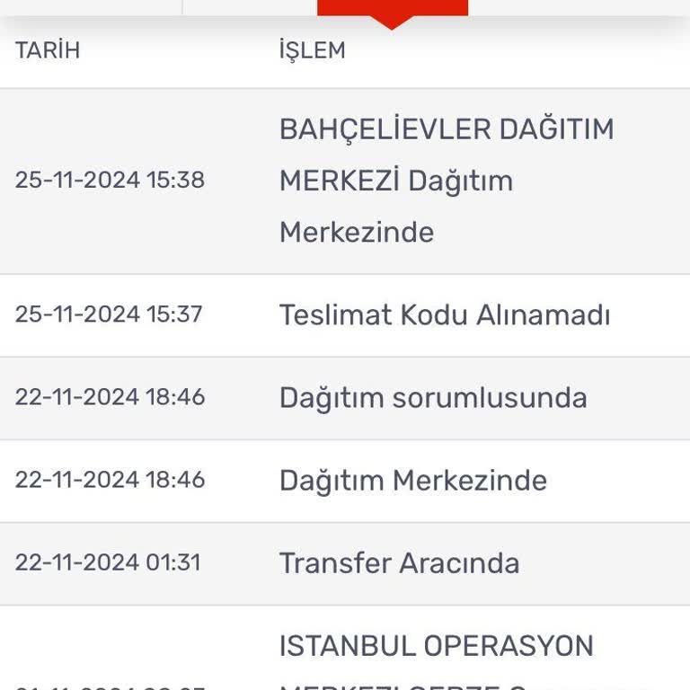Geciken Kargo Teslimatı Sorunu