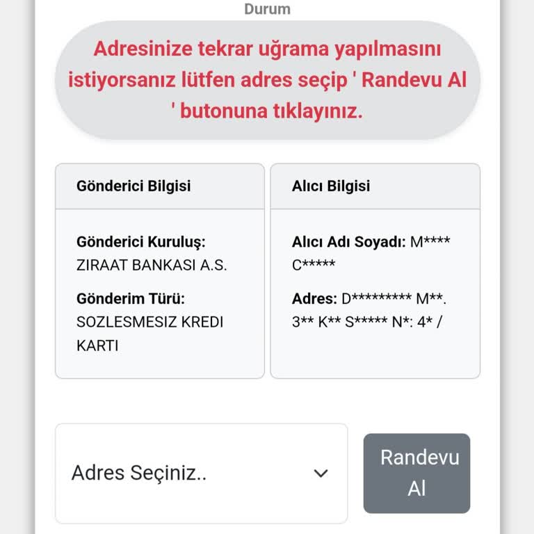 Ziraat Bankası Kurye Yanlış Adrese Teslim Etmedi, Müşteri Mağdur Oldu!