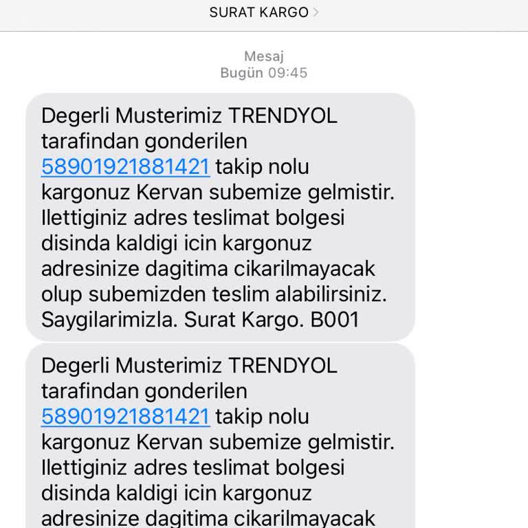 Sürat Kargo Teslimat Sorunu: 3 Km Uzaklığa Getirilmeyen Ürün