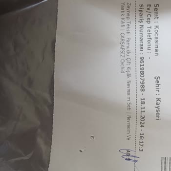 Eksik Gönderilen Nevresim Takımı Ve Uzayan İnceleme Süreci