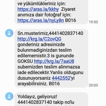 Aras Kargo Ankara Göksu Şubesi Şikayeti