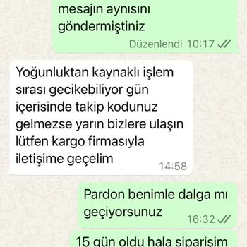 16 Gündür Gelmeyen Sipariş Ve Sürekli Yalanlar