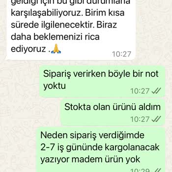 16 Gündür Gelmeyen Sipariş Ve Sürekli Yalanlar
