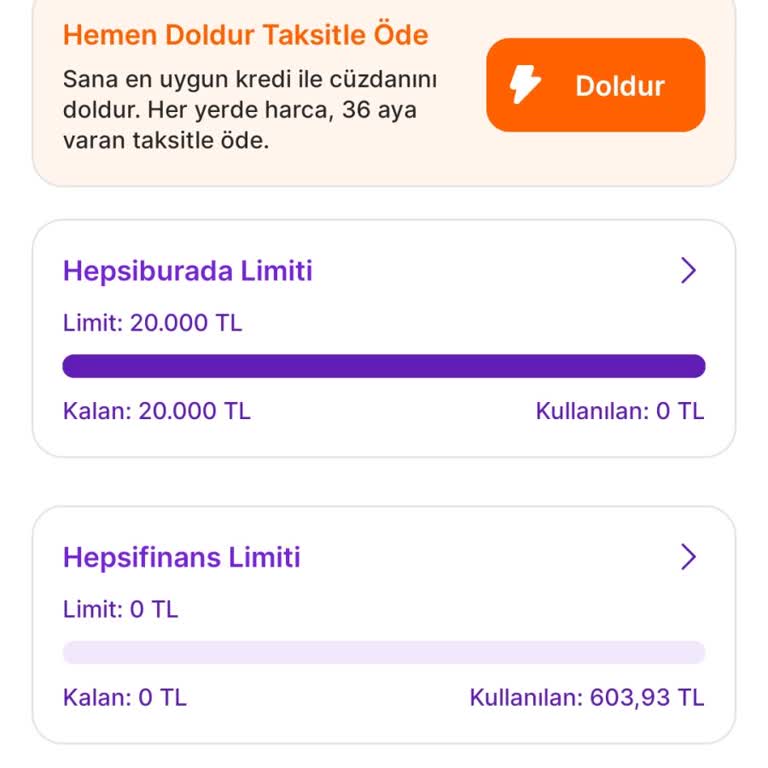 Hepsifinans Limitimin Aniden Sıfırlanması!