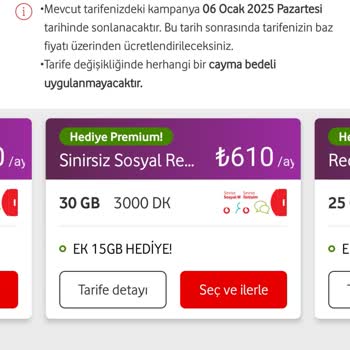 Vodafone Tarifelerinde Ani Fiyat Artışı