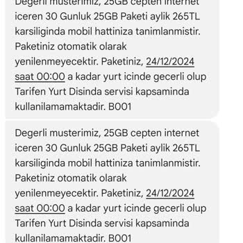 Türk Telekom Uygulamasındaki Hatalı Paket Satın Alımı