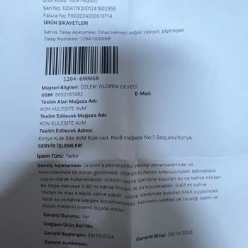 Kahve Makinesi Hayal Kırıklığı