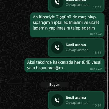 Sipariş İptali Ve İade Talebi