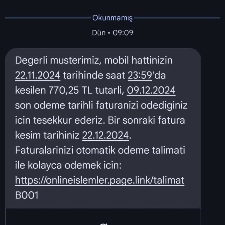 Beklenmedik Fatura Şoku