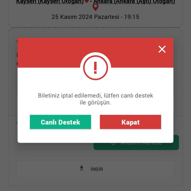 İptal Güvencesiyle Alınan Bilette Mağduriyet
