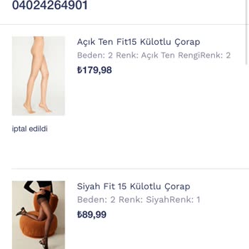 Eksik Teslimat Ve İptal Edilen Siparişler