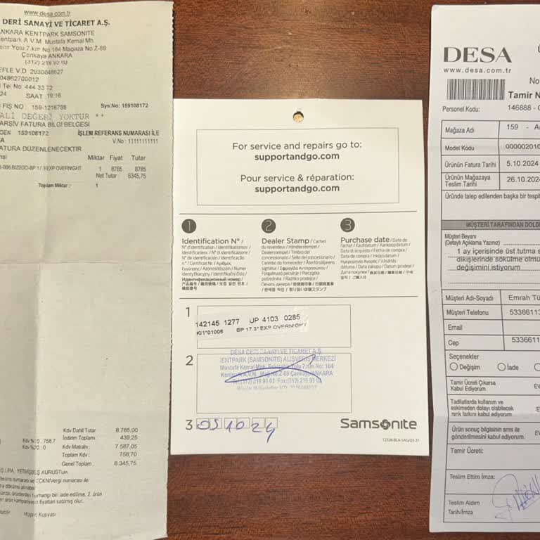 Bir Ayı Aşkın Bekleyiş: Samsonite'ın Çanta Tamir Süreci