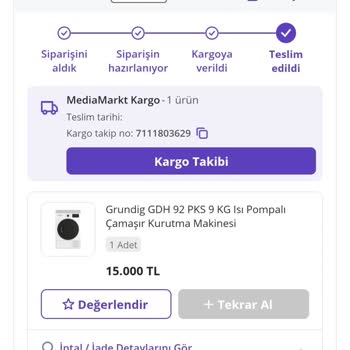 Teslim Edilmeyen Kurutma Makinesi Ve Çözüm Beklentisi