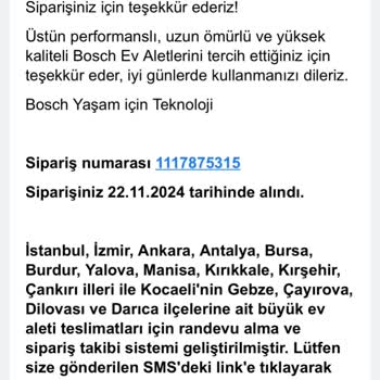 Yanlış Adres Mağduriyeti: Bosch Bulaşık Makinesi Teslim Edilemiyor