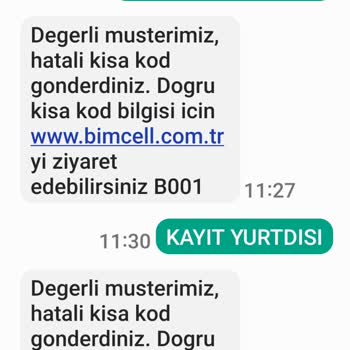 Bimcell Yurt Dışı Paket Tanımlama Sorunu