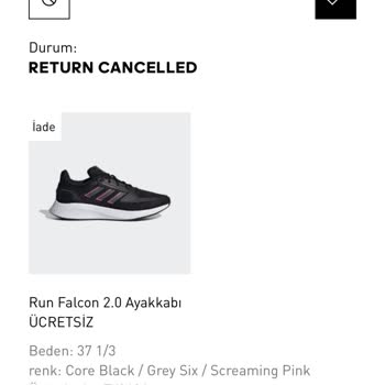 Adidas'tan Yanlış Ayakkabı Ve İade Sürecinde Sorunlar