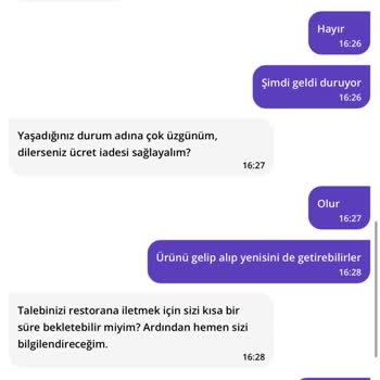 Getir Yemek'te Soğuk Ve Kötü Kokulu Sipariş Sorunu