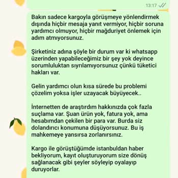 Riosso'dan Sipariş Edilen Ürün Teslim Edilmedi Ve İade Süreci Sorunlu