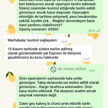 Riosso'dan Sipariş Edilen Ürün Teslim Edilmedi Ve İade Süreci Sorunlu
