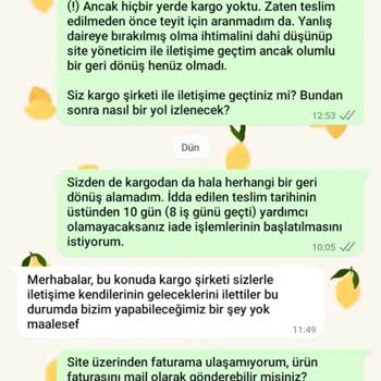Riosso'dan Sipariş Edilen Ürün Teslim Edilmedi Ve İade Süreci Sorunlu