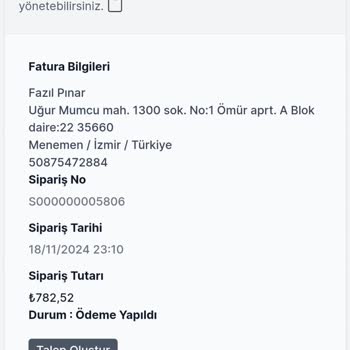 Kargoya Verilmeyen Sipariş Ve İletişimsizlik Sorunu