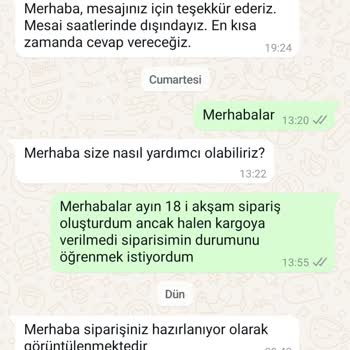 Kargoya Verilmeyen Sipariş Ve İletişimsizlik Sorunu