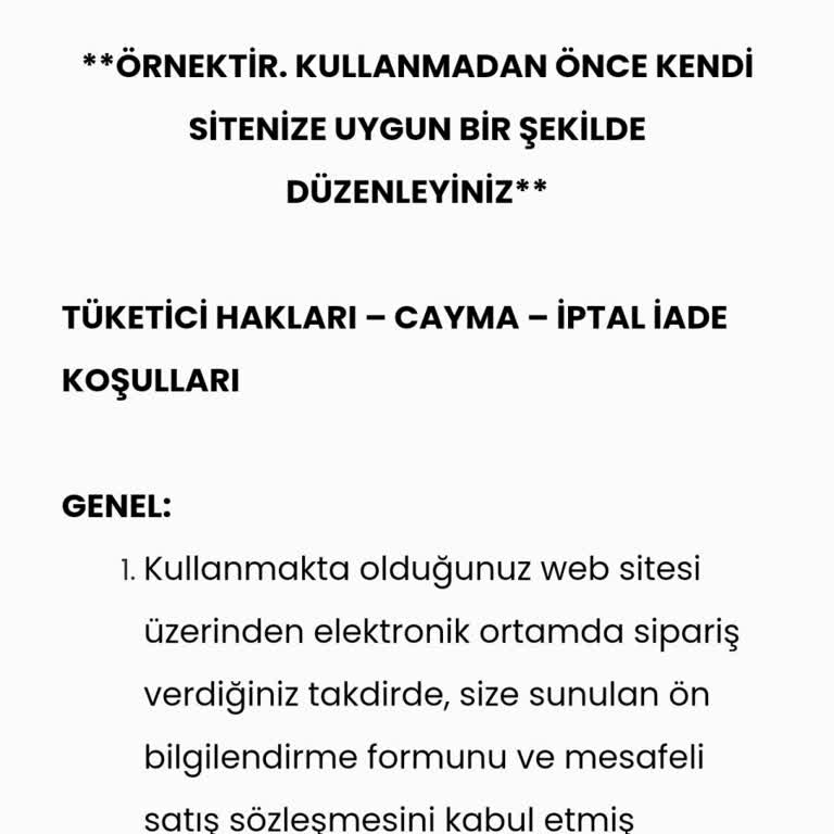 Yanıltıcı İade Politikası İle Mağduriyet