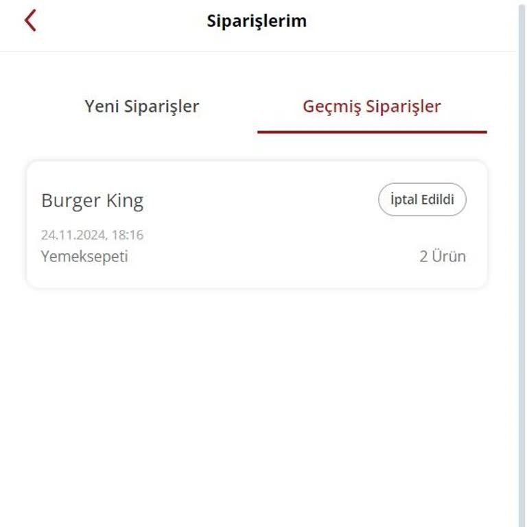 Yemeksepeti'nde Sipariş İptali Ve Para İadesi Sorunu