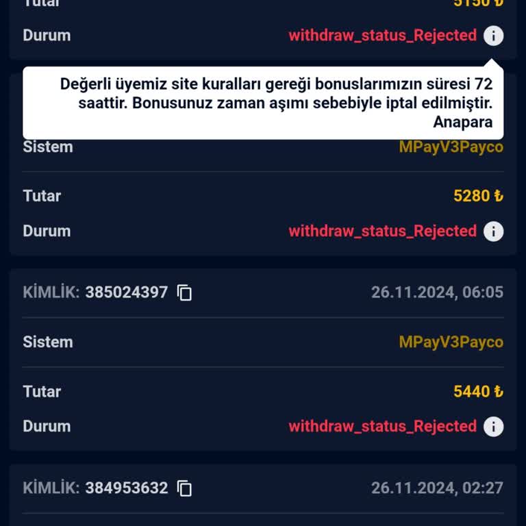 Vaycasino'da Yaşadığım Olumsuz Deneyim