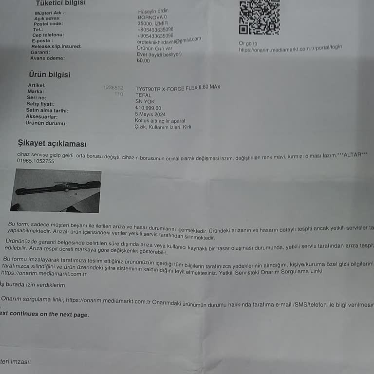 Sigorta Ve Servis Problemleriyle Karşılaştığım Tefal X-Force Süpürge Deneyimi