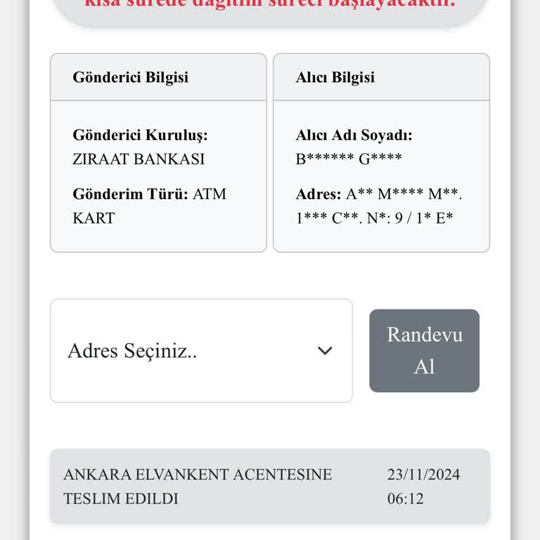 Teslim Edilemeyen Kargo Ve Ziraat Bankası İş Birliği