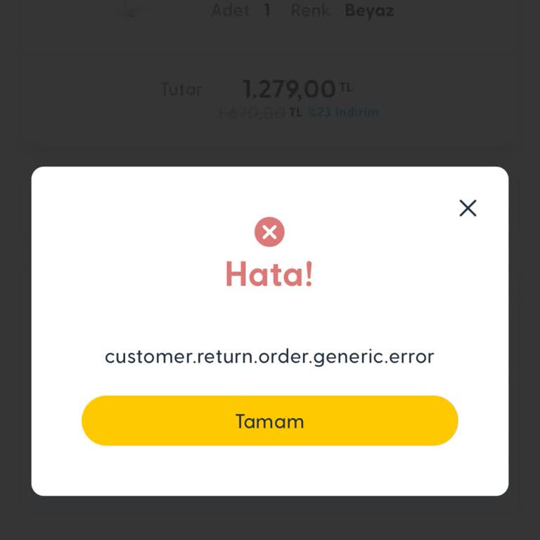 İade İşlemi Hatası Ve Müşteri Hizmetleri Sorunu