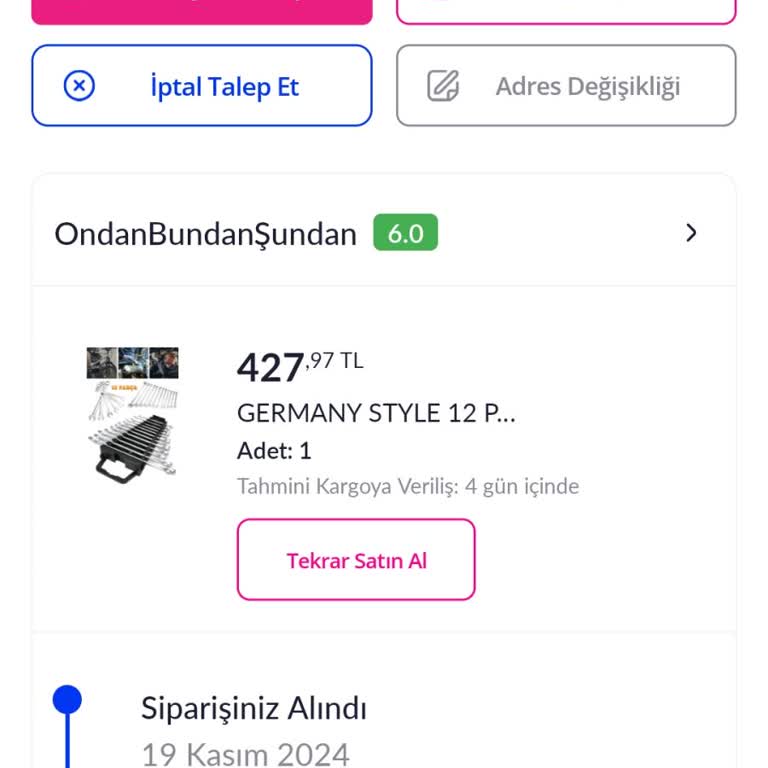 Sipariş Gecikmesi Ve İletişim Sorunu