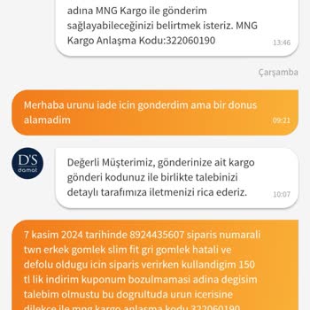 Trendyol'dan Gelen Hatalı Gömlek Sorunu