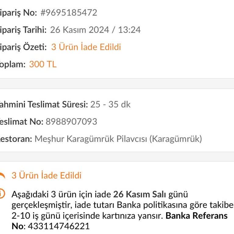 Teslim Edilmeyen Sipariş Ve Yetersiz Müşteri Hizmeti