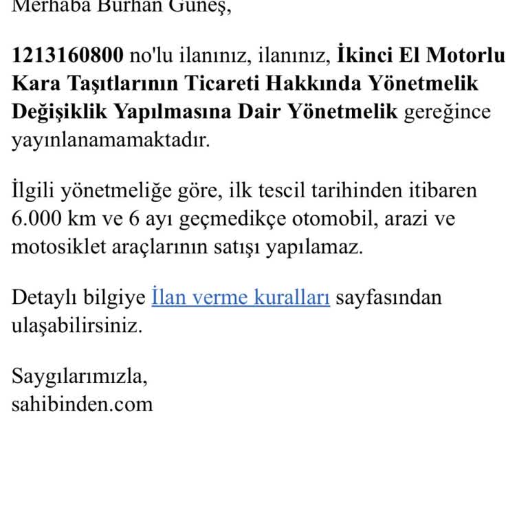 İlan Yayınlanmama Sorunu Ve Otomatik Cevaplar