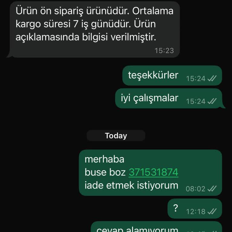 İade Sürecinde İletişim Sorunu