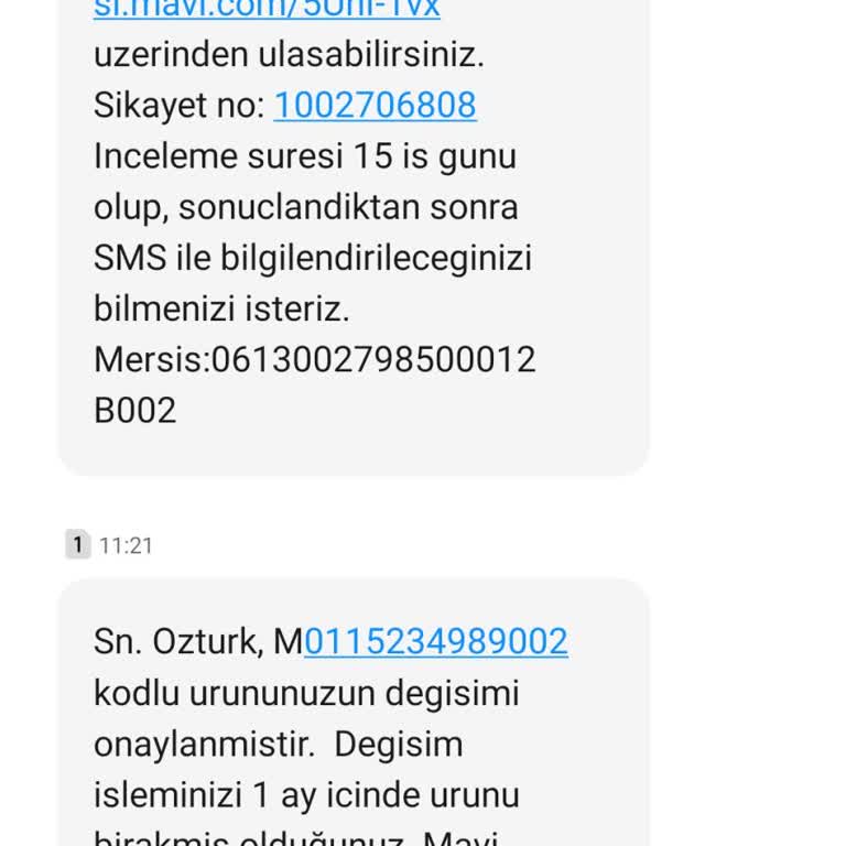 Mavi Mağazasındaki Ürün Değişim Sürecinde Yaşanan Mağduriyet