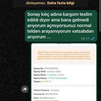 Aras Kargo'da Teslim Edilmeyen Kargo Sorunu