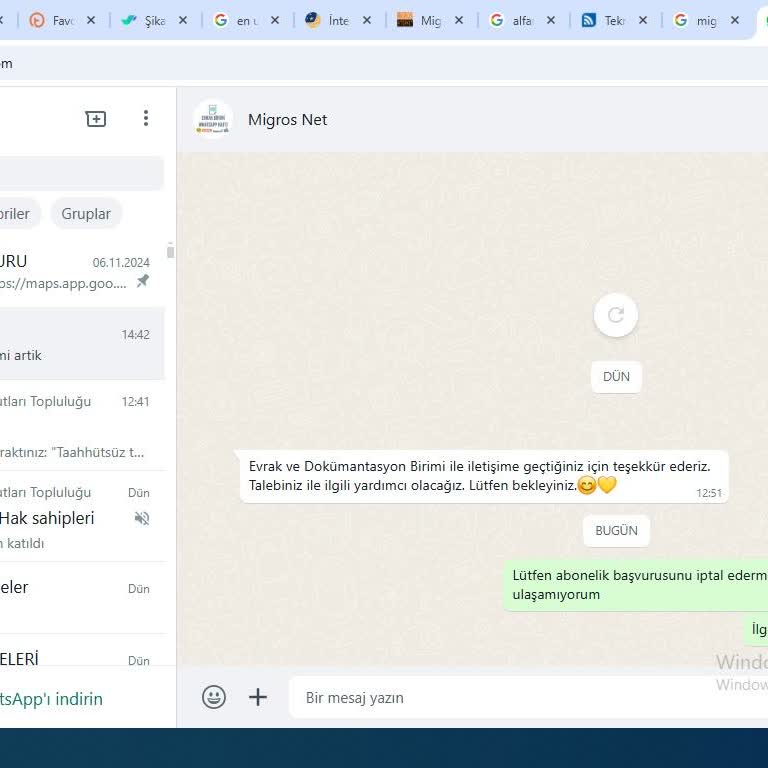 Migros Net Başvuru İptalinde İletişim Sorunu
