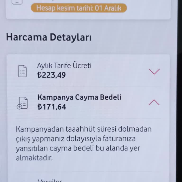 Vodafone Cayma Bedeli Hakkında Belirsizlik