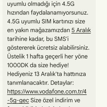 Ücretsiz 4.5G Hattı İçin Ekstra Ücret Talebi