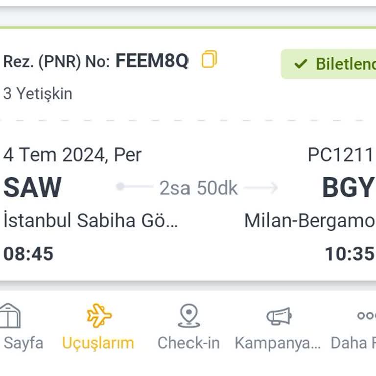 Pegasus'un Yetersiz Hizmeti: Uçuş Kodu Sorunu