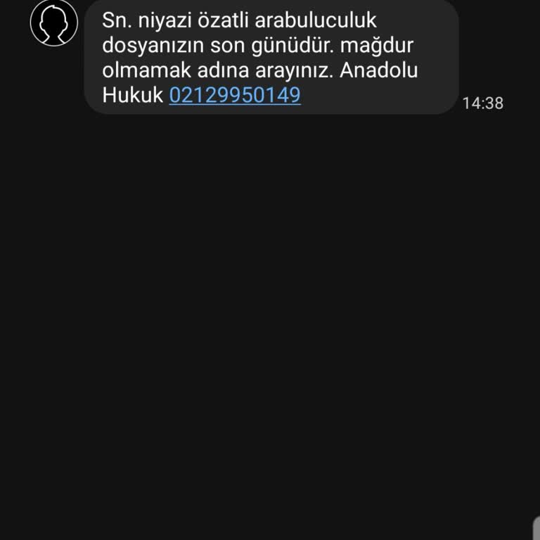 Sahte SMS İle Tedirgin Edildim