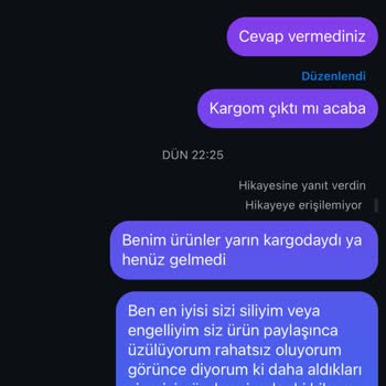 Sipariş Gecikmesi Ve İade Sorunu