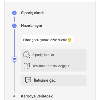 Sipariş Teslimatında Yaşanan Gecikme Ve İletişim Sorunları